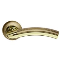 Межкомнатная дверная ручка раздельная Armadillo / Армадилло Libra LD27-1AB/GP-7 комбинация бронзы и золота