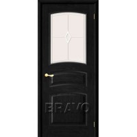 Межкомнатная дверь из массива Bravo / Браво М16 Венге полотно со стеклом