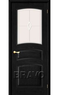 Межкомнатная дверь из массива Bravo / Браво М16 Венге полотно со стеклом