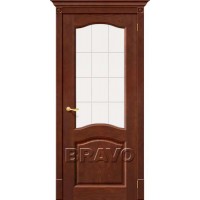 Межкомнатная дверь из массива RIF Франческо Орех Т 36 со стеклом