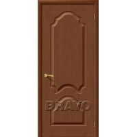 Межкомнатная шпонированная дверь Bravo / Браво Афина Орех глухое полотно