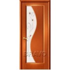 Межкомнатная шпонированная дверь Bravo / Браво Элиза анегри полотно со стеклом