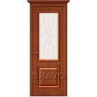 Межкомнатная шпонированная дверь Bravo / Браво Верден коньяк полотно со стеклом