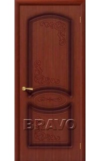 Межкомнатная шпонированная дверь Bravo / Браво Азалия Макоре глухое полотно