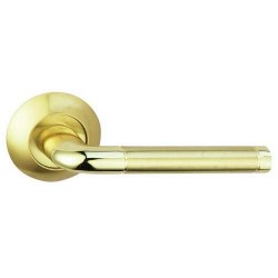 Межкомнатная дверная ручка Bussare Lindo A-34-10 золото / матовое золото
