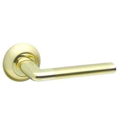 Межкомнатная дверная ручка раздельная Fuaro / Фуаро Tempo RM SG/GP-4 комбинация матового золота и золота