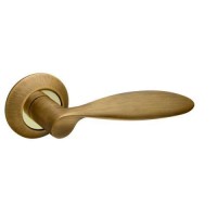 Межкомнатная дверная ручка раздельная Fuaro / Фуаро Viola RM AB/GP-7 комбинация матовой бронзы и золота