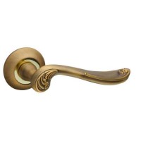 Межкомнатная дверная ручка раздельная Fuaro / Фуаро Art RM AB/GP-7 комбинация матовой бронзы и золота