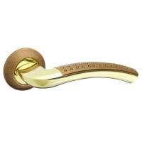 Межкомнатная дверная ручка раздельная Fuaro / Фуаро Intro RM AB/GP-7 комбинация матовой бронзы и золота