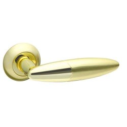 Межкомнатная дверная ручка раздельная Fuaro / Фуаро Solo RM SG/GP-4 комбинация матового золота и золота