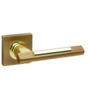 Межкомнатная дверная ручка раздельная Fuaro / Фуаро Tango KM AB/GP-7 комбинация матовой бронзы и золота
