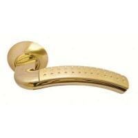 Межкомнатная дверная ручка Morelli MH-02P SG/GP комбинация матового золота и золота