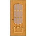 Межкомнатная шпонированная дверь Bravo / Браво Премьера Дуб натуральный полотно со стеклом